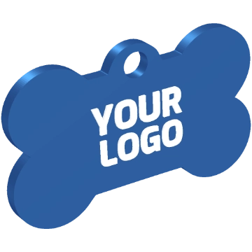 3D Printed Dog Bone - Keychain Business Card