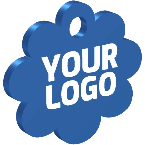 3D Printed Flower - Keychain Business Card