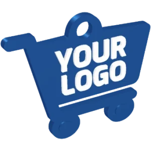 3D Printed Shopping Cart - Keychain Business Card