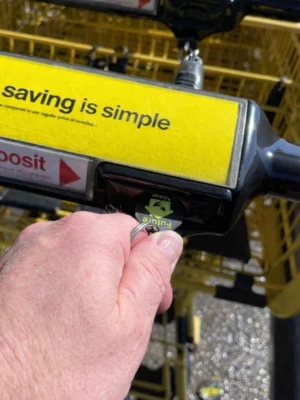 3D Printed Canadian Loonie - Shopping Cart - Keychain Business Card