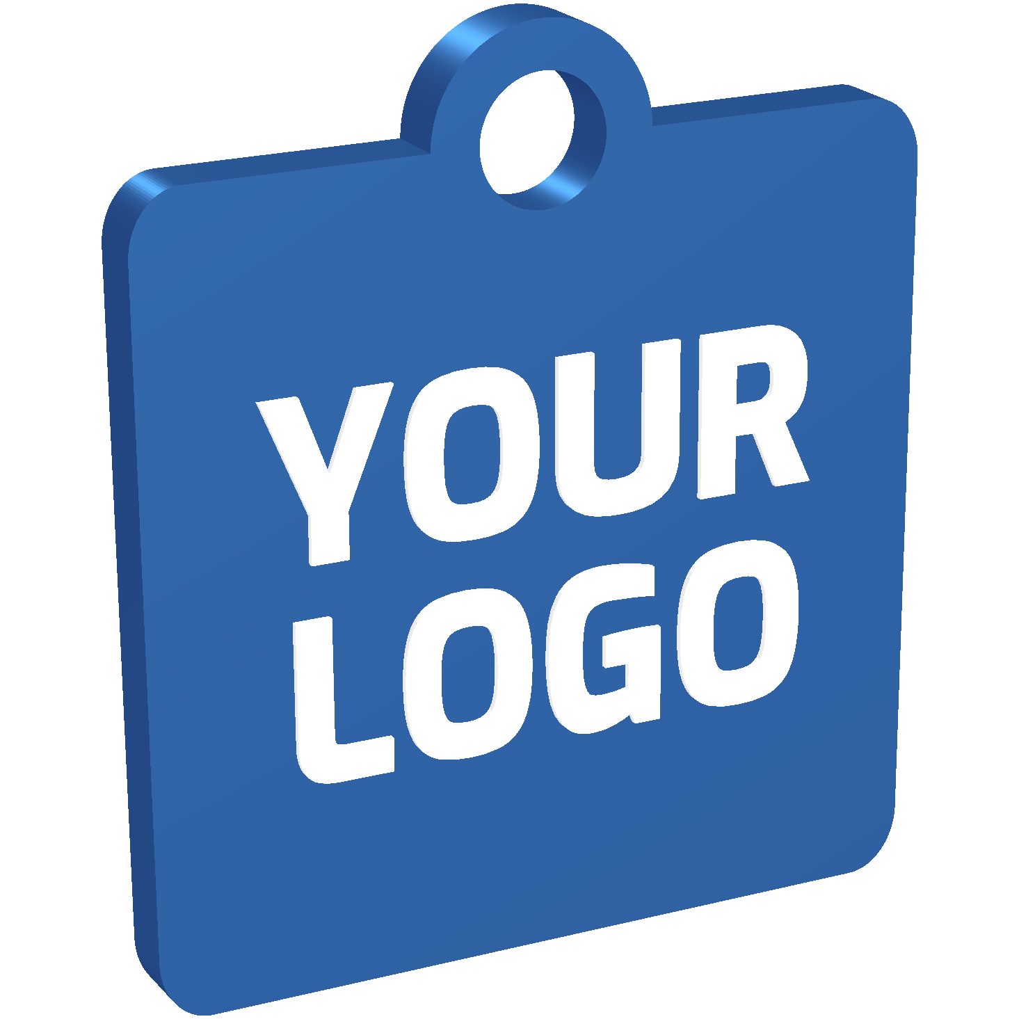 3D Printed Square - Keychain Business Card